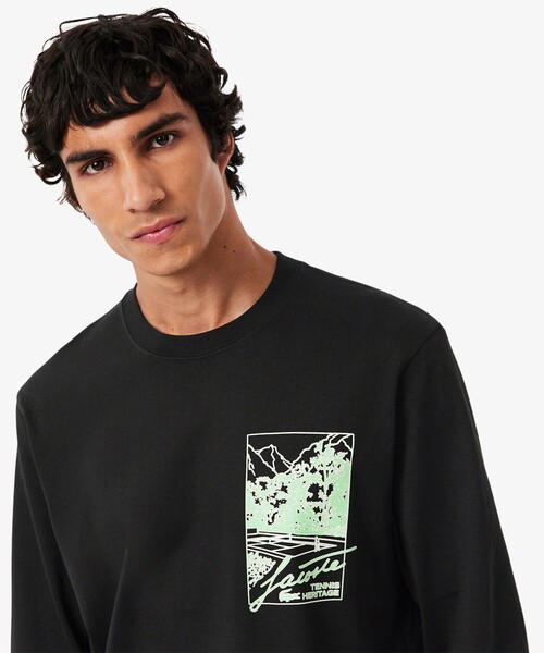 LACOSTE（ラコステ） tシャツ テニスヘリテージプリントロングスリーブ