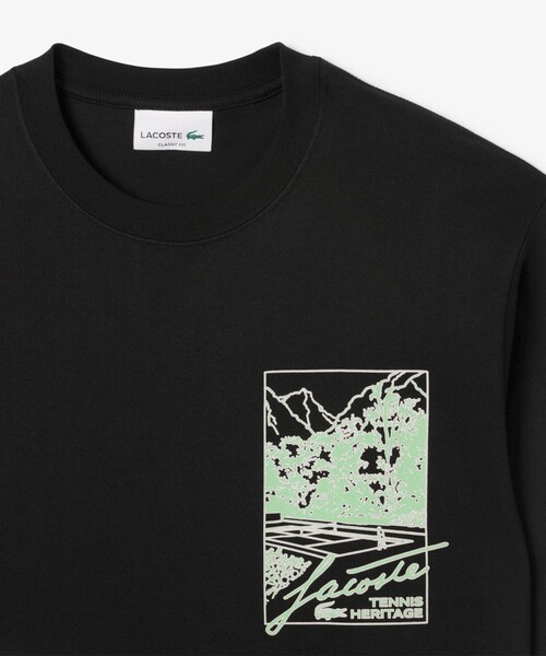 LACOSTE（ラコステ） tシャツ テニスヘリテージプリントロングスリーブ