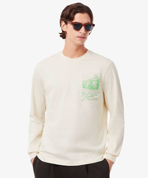 LACOSTE（ラコステ） tシャツ テニスヘリテージプリントロングスリーブ