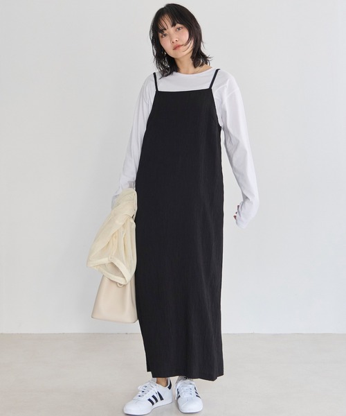 「LAVEANGE」 キャミソールワンピース M ブラウン レディース_画像4