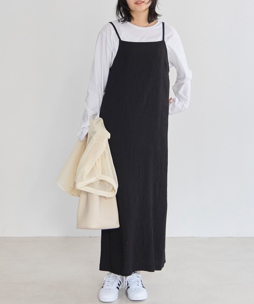 「LAVEANGE」 キャミソールワンピース M ブラウン レディース_画像6