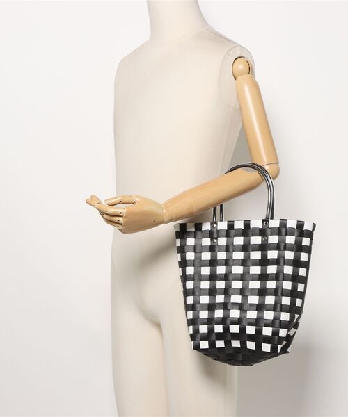 「VitaFelice」 ハンドバッグ FREE ブラック×ホワイト レディース_画像5