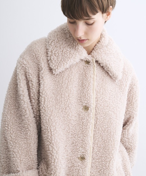 three dots コート アウター エコペルボア ロングコート レディース