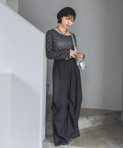 「PAGEBOY」 長袖カットソー FREE オフホワイト レディース_画像8