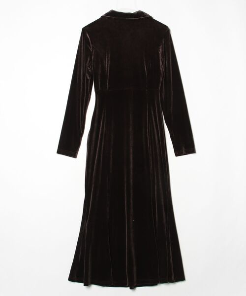 「JUNOAH」 長袖ワンピース LARGE ブラウン レディース_画像2