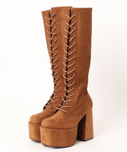 EMODA（エモダ） ロングブーツ SMALL ブラウン レディース : ZOZOTOWN