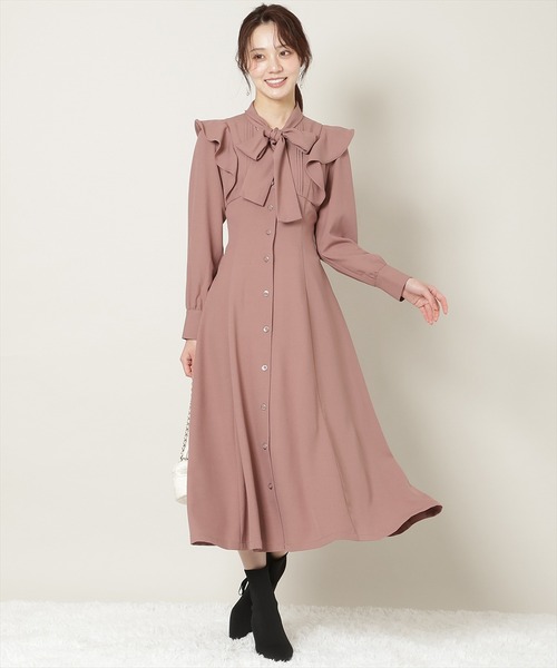 WILLSELECTION（ウィルセレクション） ワンピース リボンタイラッフル