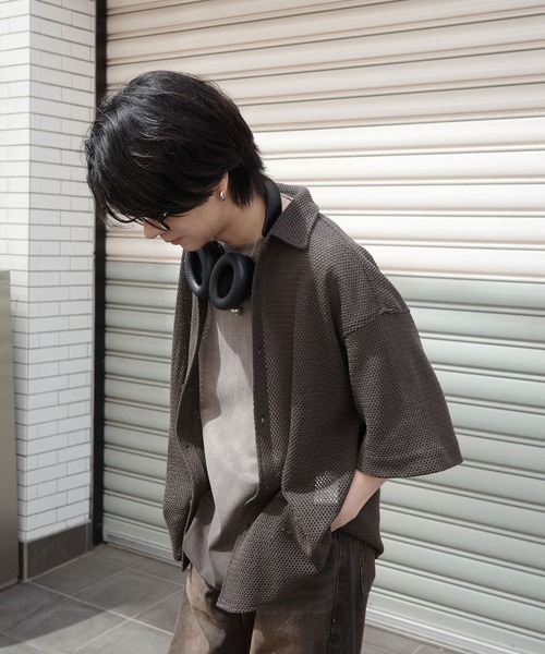 「WYM LIDNM」 半袖シャツ M ブルー メンズ_画像9