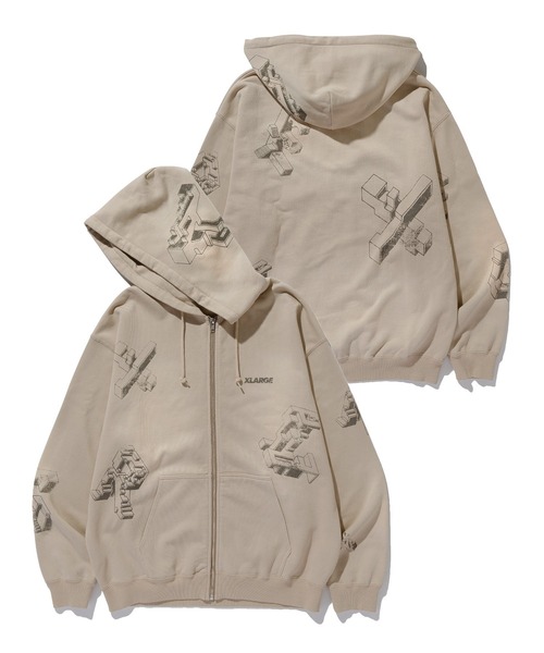 XLARGE メンズパーカー（色：ベージュ系）｜トップス｜ファッション