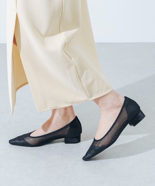 パンプス 「柔らかい・クッション入り」ポインテッドネットメッシュパンプス JA5906の画像
