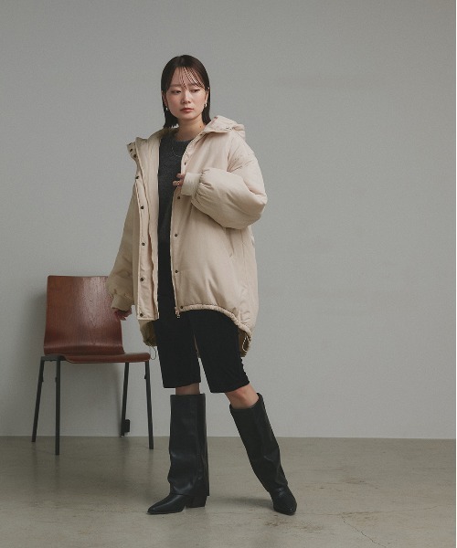 「ad thie」 マウンテンパーカー FREE ブラック レディース_画像2