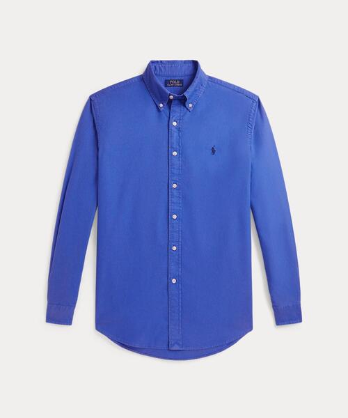 (取寄) ラルフローレン メンズ クラシック フィット ガーメントダイ オックスフォード シャツ Polo Ralph Lauren men Classic Fit Garment-Dyed Oxford Shirt Channel Blue POLO RALPH LAUREN（ポロ・ラルフローレン） シャツ クラシック