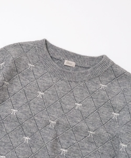 「flower」 長袖ニット FREE グレー レディース_画像5