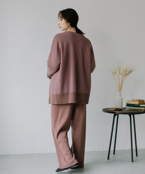 「Audrey and John Wad」 ニットカーディガン F ベージュ レディース_画像4