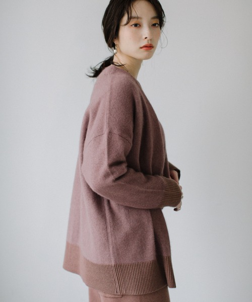 「Audrey and John Wad」 ニットカーディガン F ベージュ レディース_画像5