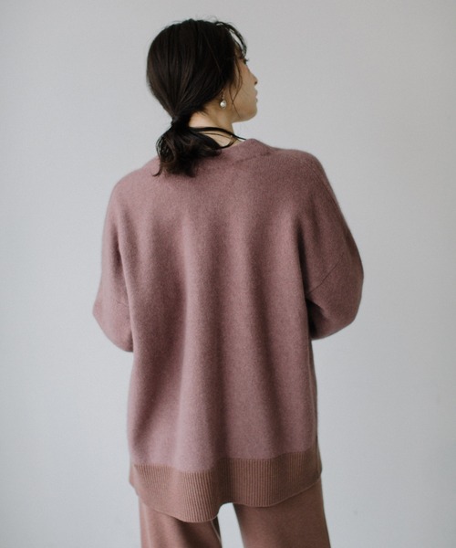 「Audrey and John Wad」 ニットカーディガン F ベージュ レディース_画像6