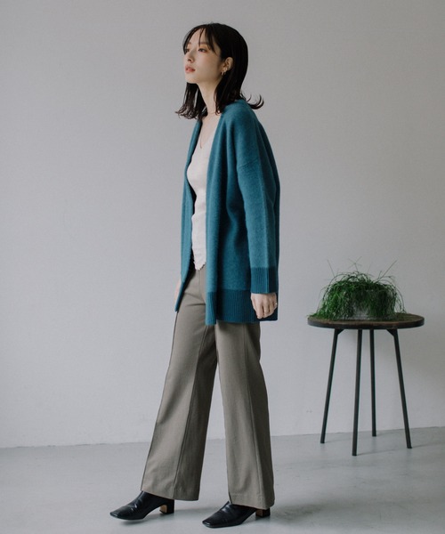 「Audrey and John Wad」 ニットカーディガン F ベージュ レディース_画像7