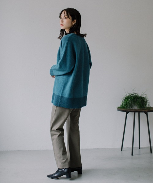 「Audrey and John Wad」 ニットカーディガン F ベージュ レディース_画像9