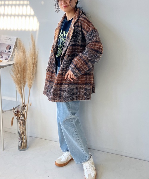 「AS KNOW AS plus」 ピーコート FREE ネイビー レディース_画像5