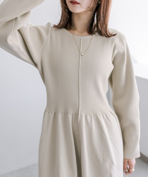 「mystic」 ニットワンピース 2 ブルー レディース_画像3