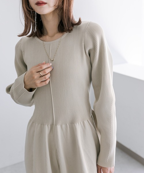 「mystic」 ニットワンピース 2 ブルー レディース_画像4