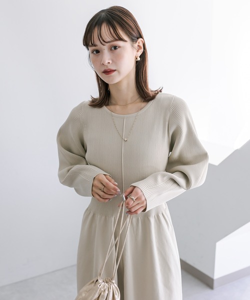 「mystic」 ニットワンピース 2 ブルー レディース_画像6