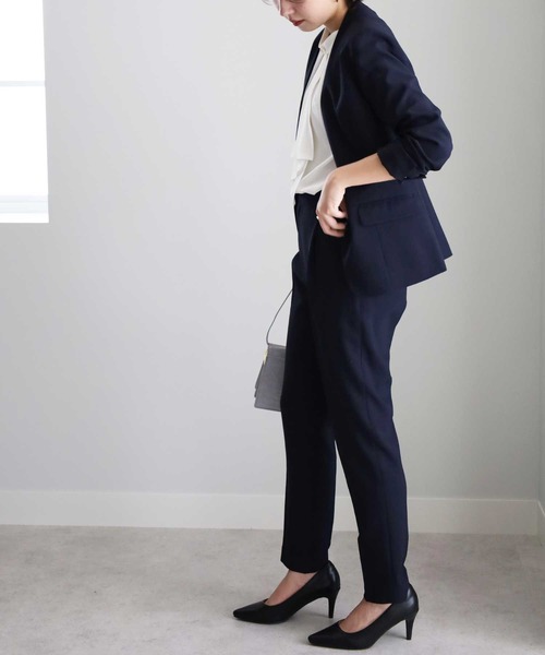 「GeeRA」 セットアップ 9号 ネイビー レディース_画像5