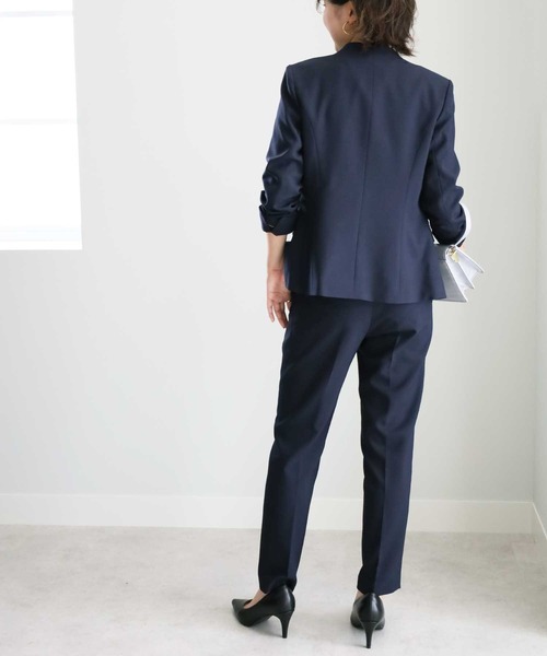 「GeeRA」 セットアップ 9号 ネイビー レディース_画像6