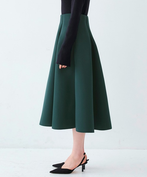 「RUIRUE BOUTIQUE」 フレアスカート L ネイビー レディース_画像3