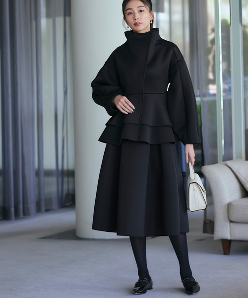 「RUIRUE BOUTIQUE」 フレアスカート L ネイビー レディース_画像8