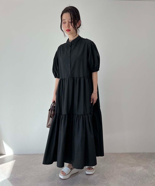 「toucher du brise」 7分袖ワンピース M オフホワイト レディース_画像2