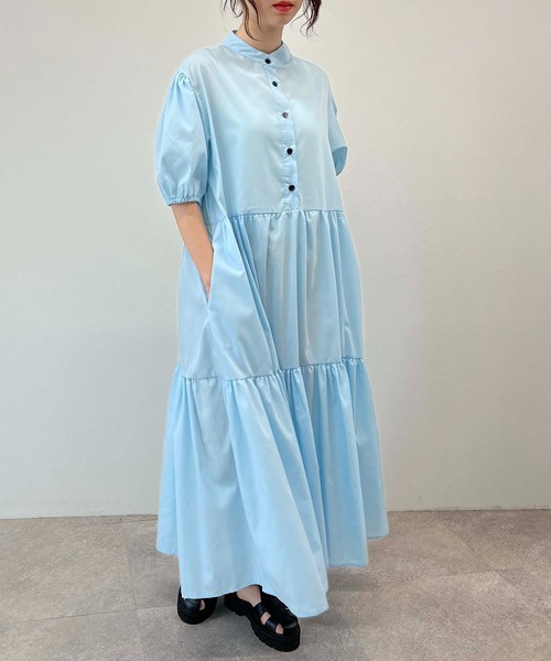 「toucher du brise」 7分袖ワンピース M オフホワイト レディース_画像3