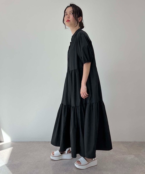 「toucher du brise」 7分袖ワンピース M オフホワイト レディース_画像4