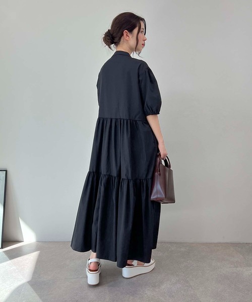 「toucher du brise」 7分袖ワンピース M オフホワイト レディース_画像7