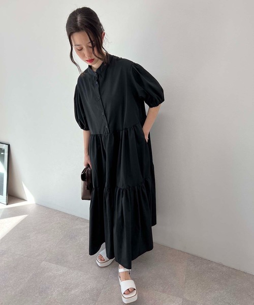 「toucher du brise」 7分袖ワンピース M オフホワイト レディース_画像8