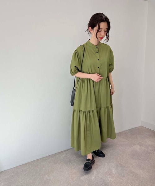 「toucher du brise」 7分袖ワンピース M オフホワイト レディース_画像9