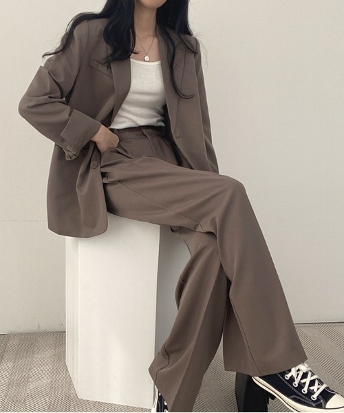 「COCOMOMO」 セットアップ S ダークブラウン レディース_画像6