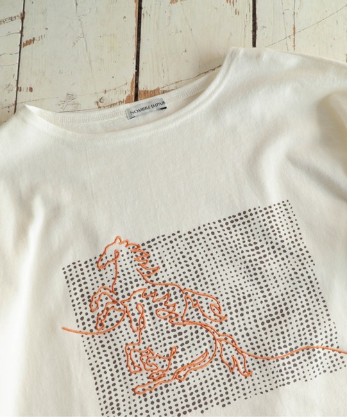 「NOMBRE IMPAIR」 半袖Tシャツ FREE ホワイト レディース_画像2