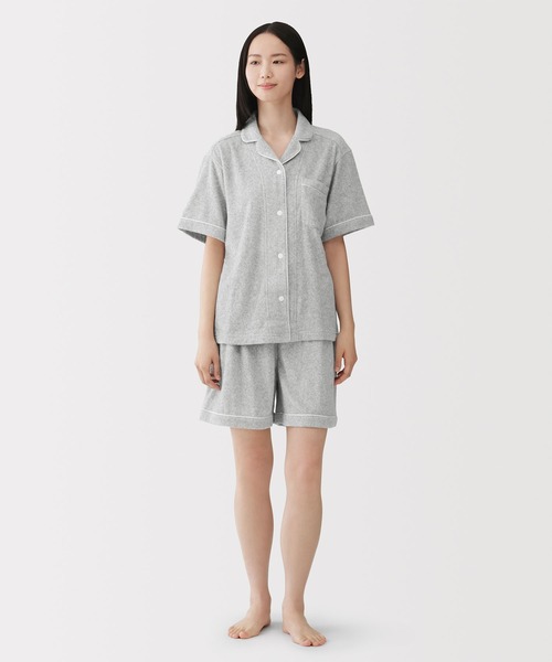パジャマジャパン アカウント＊BBW 無印良品（MUJI） パジャマ ルームウェア 婦人 着るタオル 両面パイル