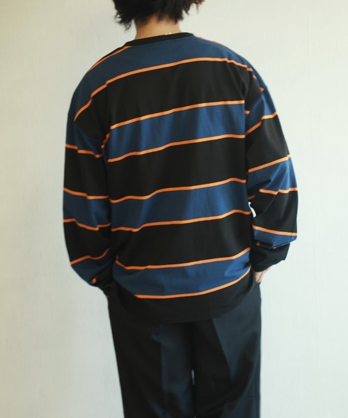 「WESTSEA」 「suggestion」長袖Tシャツ L ネイビー メンズ_画像3