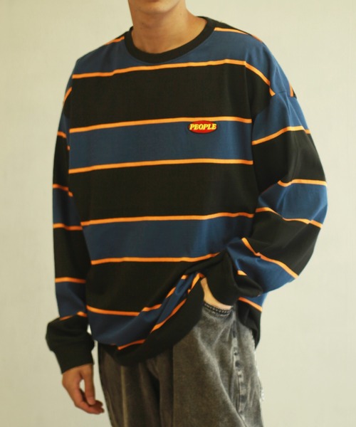 「WESTSEA」 「suggestion」長袖Tシャツ L ネイビー メンズ_画像6