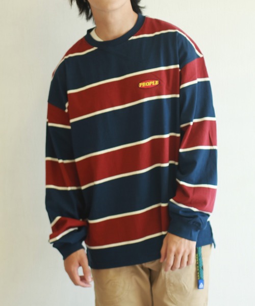 「WESTSEA」 「suggestion」長袖Tシャツ L ネイビー メンズ_画像9