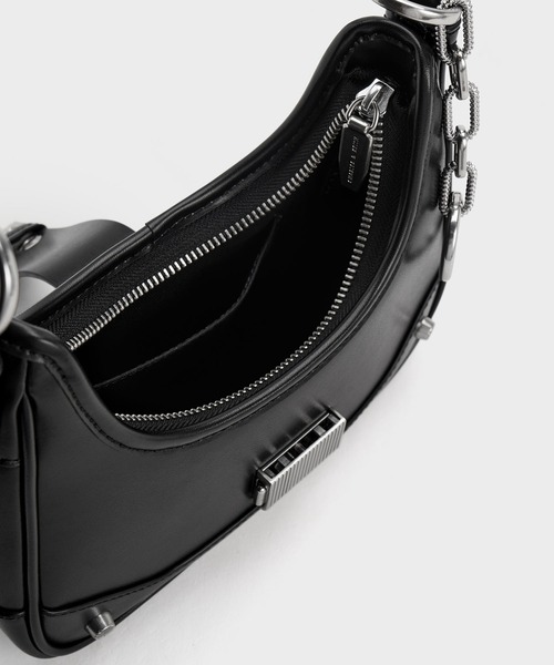 「CHARLES & KEITH」 ハンドバッグ S ブラック レディース