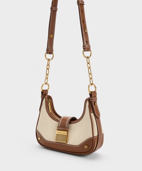 「CHARLES & KEITH」 ハンドバッグ S ブラック レディース