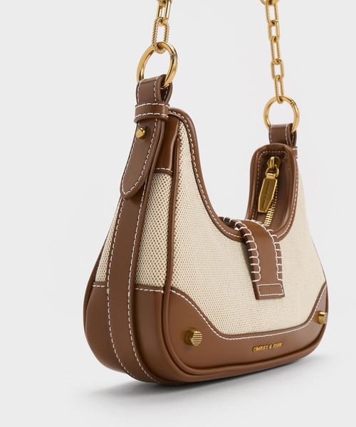 「CHARLES & KEITH」 ハンドバッグ S ブラック レディース