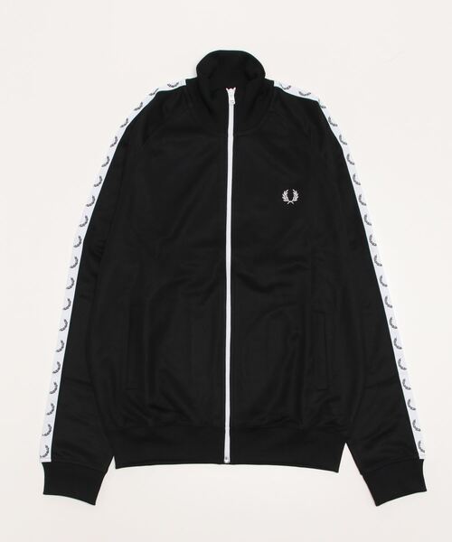「FRED PERRY」 ジャージブルゾン M ブラック レディース