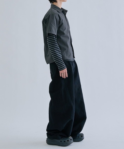ワイドパンツ パンツ Seamcurve cotton pants / シームカーブコットン