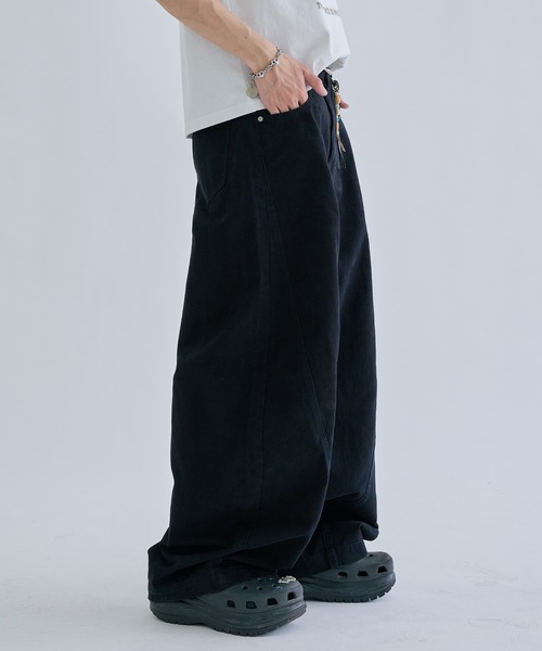 ワイドパンツ パンツ Seamcurve cotton pants / シームカーブコットン