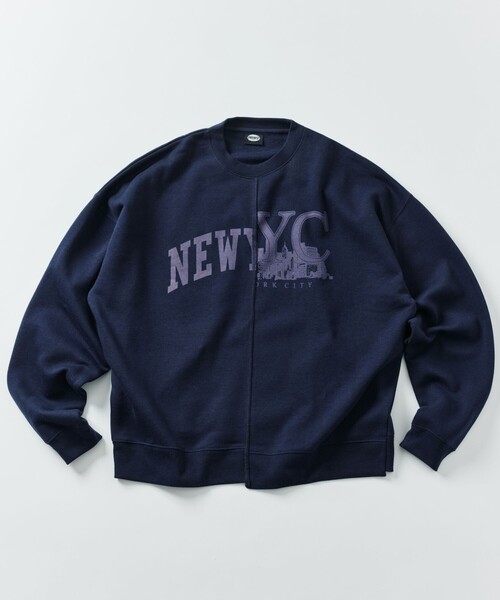 「FREAK'S STORE」 スウェットカットソー SMALL ネイビー メンズ_画像2