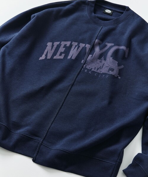 「FREAK'S STORE」 スウェットカットソー SMALL ネイビー メンズ_画像5